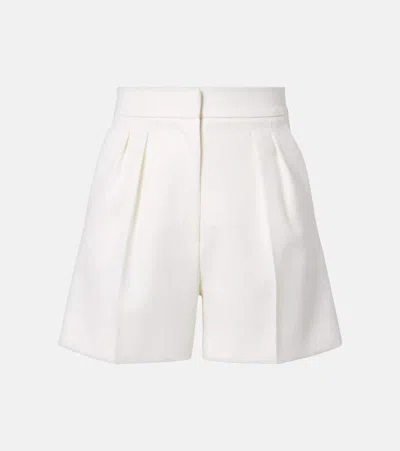 Max Mara Ozieri Virgin Wool Shorts In White
