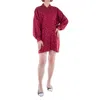 Max Mara Ozio Printed Silk Shirt Dress In Red