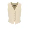 Max Mara Pace Ivory Vest In Neutral