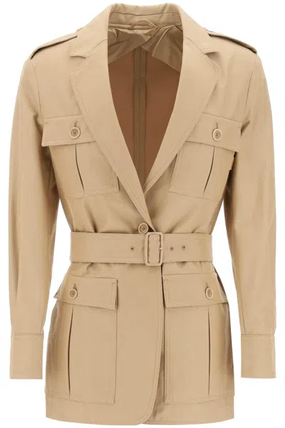 Max Mara Pacos Canvas Saharan Jacket For In Beige