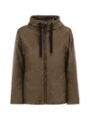 Max Mara The Cube Greenh Drawstring Hooded Jacket In Brown