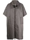 Max Mara Padded Hooded Jacket In Grey