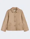 Max Mara Padded Jacket In Water-repellent Canvas In Neutral