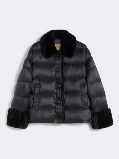 Max Mara Padded Jacket In Water-repellent Fabric In Black