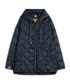 Max Mara Padded Jacket In Water-repellent Iridescent Fabric In Blue