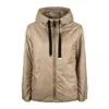 Max Mara Padded Jacket With Hood Made Of Drip-proof Canvas In Brown