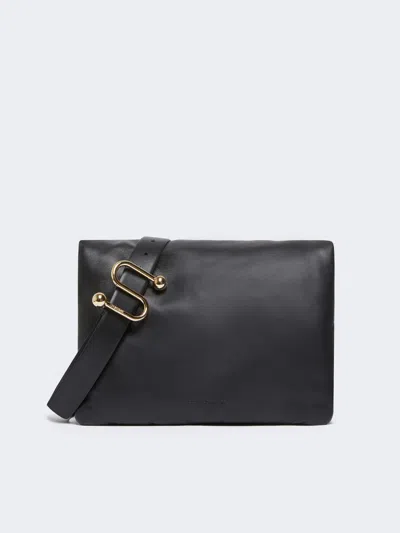 Max Mara Padded Nappa-leather Envelope Bag In Black