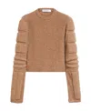 Max Mara Padded-panel Knit Top In Brown