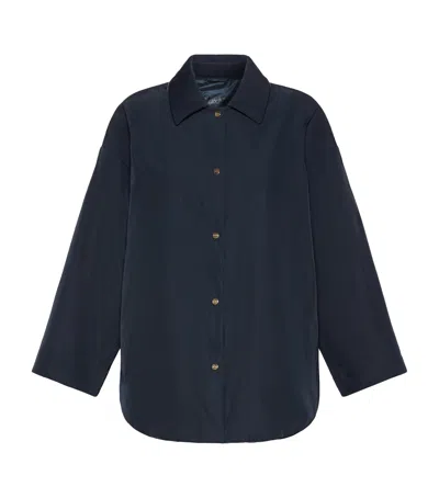 Max Mara Padded Reversible Jacket In Navy