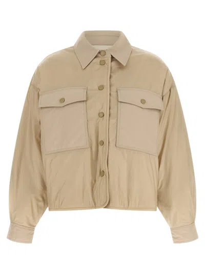 Max Mara Padded Shirt Jacket In Neutral
