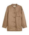 Max Mara Padded Shirt Jacket In Water-repellent Canvas In Brown