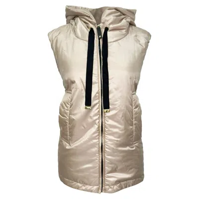 Max Mara Padded Vest In Beige Polyester In Gray