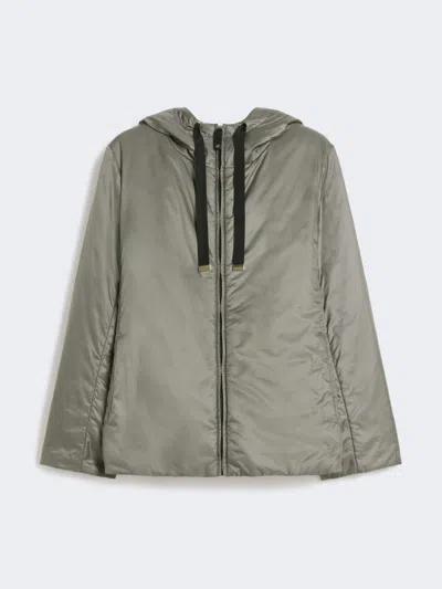Max Mara Padded Water-repellent Canvas Hooded Jacket In Green
