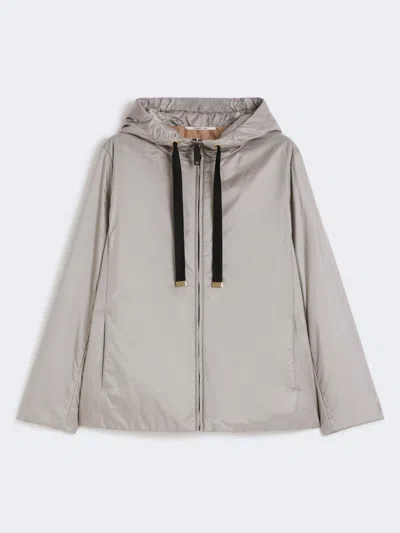 Max Mara Padded Water-repellent Hooded Jacket In Gray