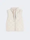 Max Mara Padded Water-repellent Nylon Canvas Gilet In Neutral