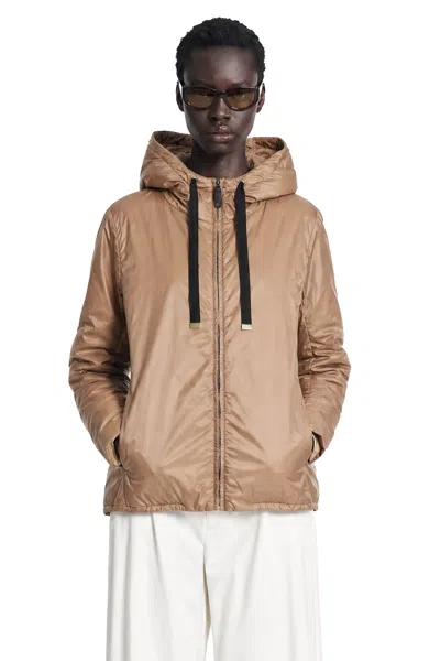 Max Mara Padded Water-repellent Hooded Jacket In Neutral