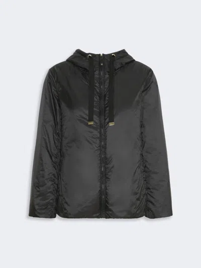 Max Mara Padded Water-repellent Hooded Jacket In Black