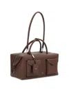Max Mara Padlock Flap Leather Shoulder Bag In Brown