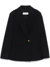 Max Mara Tailored Black Blazer With Deep V-neckline In Blue