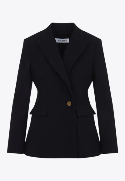 Max Mara Pagano Double-breasted Wool Blazer In Blue