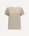Max Mara T-shirt Pagano In Seta In Neutral