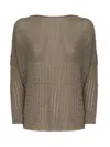 Max Mara Paggi Cotton Blend Pullover In Gray