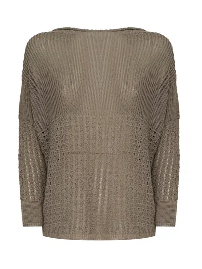 Max Mara Paggi Cotton Blend Pullover In Brown