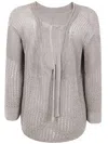 Max Mara Knitted Open-back Sweater In Beige
