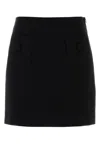 Max Mara Studio Black Triacetate Blend Pagine Mini Skirt In Black