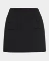 Max Mara Studio Black Triacetate Blend Pagine Mini Skirt In Black