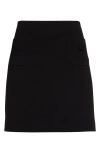 Max Mara Studio Black Triacetate Blend Pagine Mini Skirt In Black