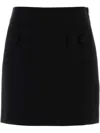 Max Mara Studio Black Triacetate Blend Pagine Mini Skirt In Black