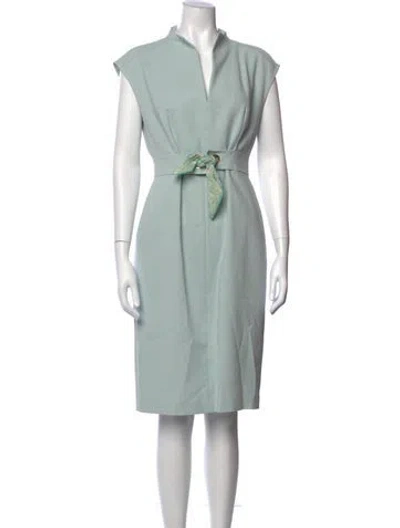 Pre-owned Max Mara Paisley Print Knee-length Dress In Blue