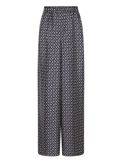 Max Mara Paisley-print Trousers In Black