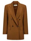 Max Mara Palanca Double-breasted Blazer In Brown