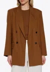 Max Mara Palanca Double-breasted Blazer In Brown