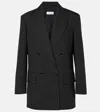 Max Mara Palanca Wool, Mohair, And Silk Blazer In Black