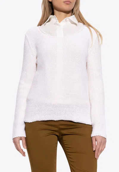 Max Mara Palazzi Wide Neck Sweater