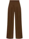 Max Mara Wide-leg Casual Pants In Brown