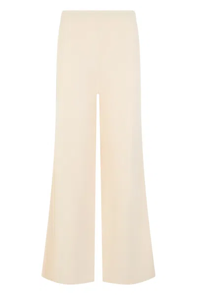 Max Mara Palazzo Pants In Neutral