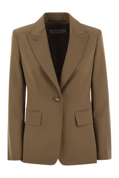 Max Mara Palchi - Wool Gabardine Blazer In Multi