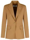 Max Mara Palchi Single-breasted Blazer In Beige