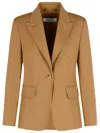 Max Mara Palchi Single-breasted Blazer In Beige