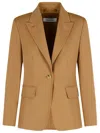 Max Mara Palchi Single-breasted Blazer In Cream