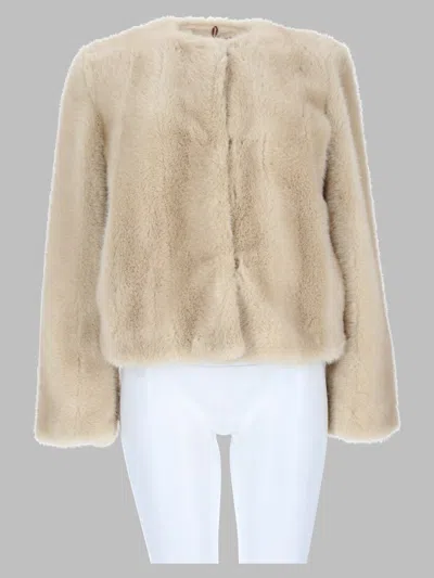 Max Mara Palchi Ecopelliccia Jacket In Animal Print