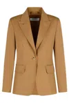 Max Mara Palchi Single-breasted Blazer In Beige