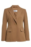 Max Mara Palchi Virgin Wool Blazer In Camel
