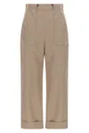 Max Mara Relaxed Fit High-waisted Sand Trousers