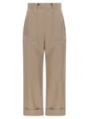 Max Mara Palio Pants Beige In Gray