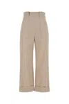 Max Mara Relaxed Fit High-waisted Sand Trousers In Beige